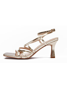 Orsay Zlaté dámské sandály na podpatku - Dámské