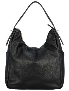 Dámská kožená kabelka na rameno černá - Delami Lilou černá
