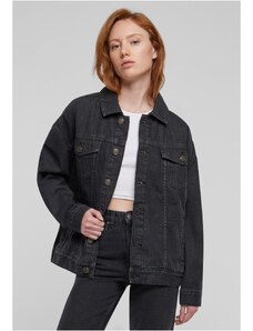 UC Ladies Dámská oversized džínová bunda z 90. let - černá sepraná