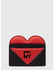 Kožené pouzdro na karty Dkny HEART OF NY černá barva, R411ZF07