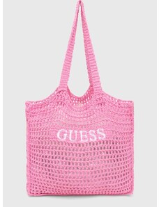 Plážová taška Guess růžová barva, E4GZ09 WG4X0