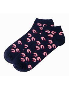 Ombre Clothing Veselé černé ponožky krevety V24 U177