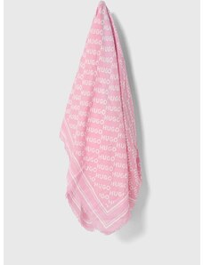 Šátek HUGO růžová barva