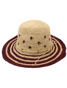 Fiebig Dámský letní nemačkavý slaměný klobouk Cloche - Crochet Cloche