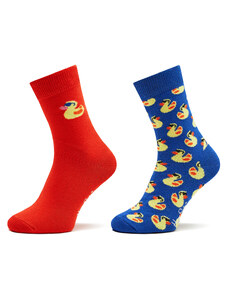 Sada 2 párů dětských vysokých ponožek Happy Socks