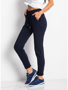 Factory Price Tmavě modré dámské látkové kalhoty typu chino (3589.05X)