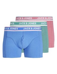 JACK & JONES Boxerky 'CONNOR' modrá / zelená / pink / bílá