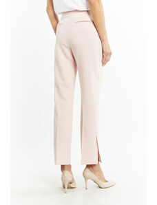 Monnari Elegantní kalhoty Dámské látkové kalhoty Světle růžová