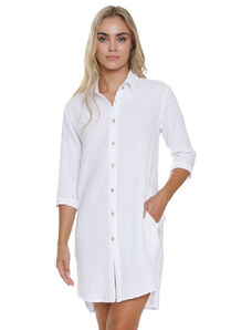 DN Nightwear Mušelínová dámská košilka Milk bílá