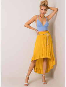 Fashionhunters Žlutá asymetrická sukně