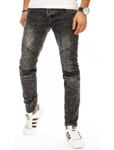 Dstreet Tmavě šedé pánské džínové kalhoty UX2942