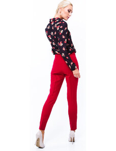 Fasardi Elegantní červené kalhoty