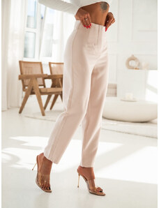 Fasardi Elegantní světle béžové kalhoty se šipkami