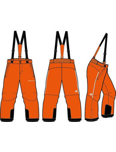 Dětské lyžařské kalhoty s membránou ptx ALPINE PRO LERMONO neon shocking orange