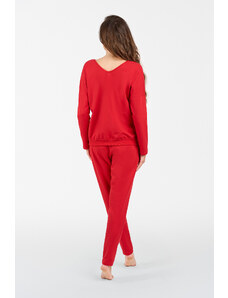 Italian Fashion Karina dámská tepláková souprava s dlouhým rukávem, dlouhé kalhoty - červená