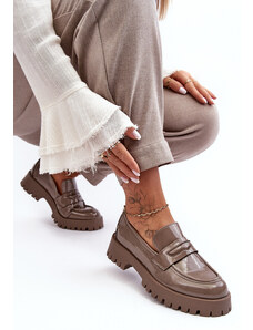 Kesi Patentované mokasíny ploché boty Béžová Jannah