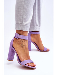 Kesi Semišové sandály na vysokém podpatku fialove Jacqueline