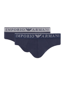Pánské slipy 2Pack 111733 4R720 tm. modré - Emporio Armani