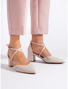 GOODIN Komfortní sandály dámské hnědé na širokém podpatku