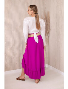 K-Fashion Sukně s delšími zády tmavě fialová