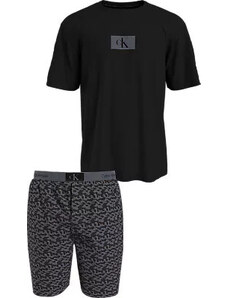 Spodní prádlo Pánské pyžamo S/S SHORT SET 000NM2431EPCO - Calvin Klein