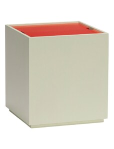 Zeleno-červený dřevěný úložný box Hübsch Vault 40 x 40 cm