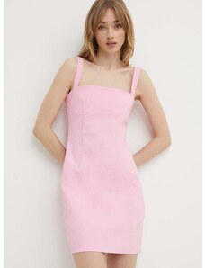 Šaty HUGO růžová barva, mini, 50514123