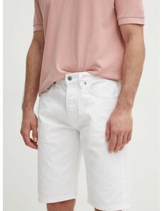Džínové šortky Pepe Jeans RELAXED SHORT pánské, bílá barva, PM801079TC0