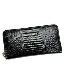 Gregorio Elegantní dámská kožená peněženka s hadím vzorem Laurenn, černá