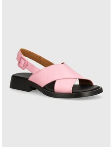 Kožené sandály Camper Dana dámské, růžová barva, K201600-003