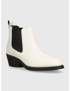 Kožené kotníkové boty Camper Bonnie dámské, bílá barva, na podpatku, K400717-007