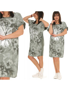 Fashionweek Dámské letní šaty s květinovým potiskem volného střihu ze bavlny MF666