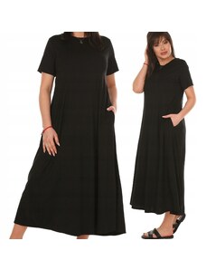 Fashionweek Pohodlné bavlněné letní maxi šaty s kapsami MF681