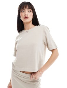 ONLY boxy jersey top co-ord in stone-Neutral