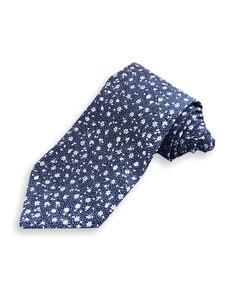 Soonrich Pánská modrá kravata s květinovým vzorem