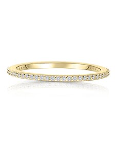 Danfil Zlatý dámský prsten DF 4436 ze žlutého zlata, s brilianty 46