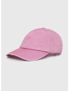 Samsoe Samsoe Bavlněná baseballová čepice Samsoe růžová barva, U24100012