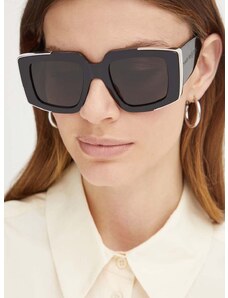 Sluneční brýle Alexander McQueen dámské, černá barva, AM0446S