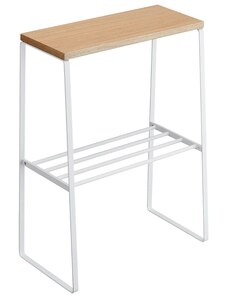 Bílý kovový odkládací stolek Yamazaki Tosca 42 x 22 cm