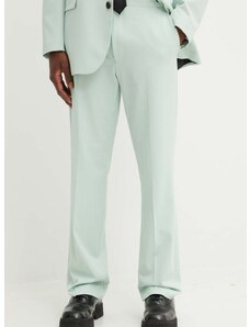 Kalhoty HUGO pánské, zelená barva, jednoduché, 50519682