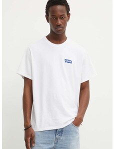 Bavlněné tričko Levi's bílá barva, s potiskem, A2082
