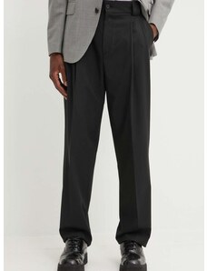 Kalhoty HUGO pánské, černá barva, jednoduché, 50519672