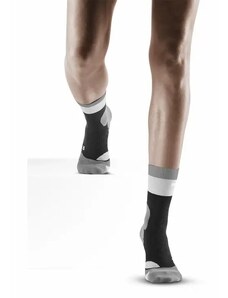 Dámské kompresní ponožky CEP Hiking Light Merino Mid Cut Stone Grey/Grey