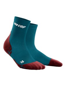 Dámské kompresní ponožky CEP Ultralight Petrol/Dark Red