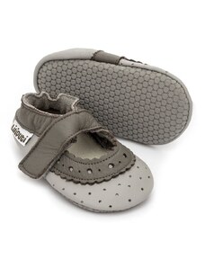 Barefoot dětské sandály Liliputi - Soft Paws Baby Sandal Stone Rose šedé