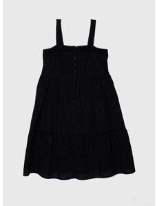 Bavlněné šaty Levi's černá barva, maxi, A8649
