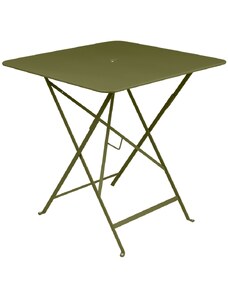 Zelený kovový skládací stůl Fermob Bistro 71 x 71 cm - odstín pesto