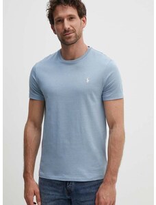 Bavlněné tričko Polo Ralph Lauren fialová barva, 710671438