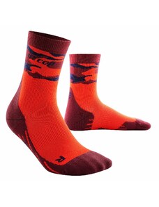 Pánské kompresní ponožky CEP Camocloud Mid Cut Lava/Peacot