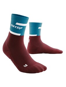 Pánské kompresní ponožky CEP 4.0 Petrol/Dark Red